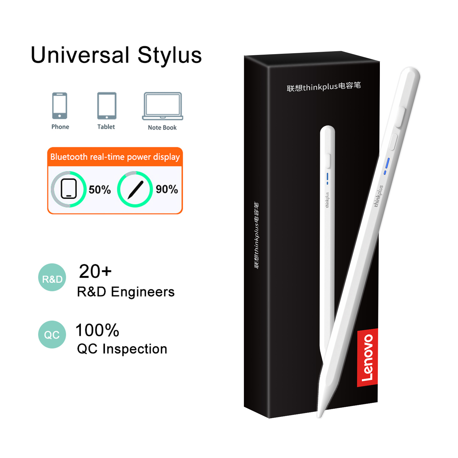 Lenovo Tablet With Accessories - Lenovo-lápiz óptico Universal para tableta, Android,