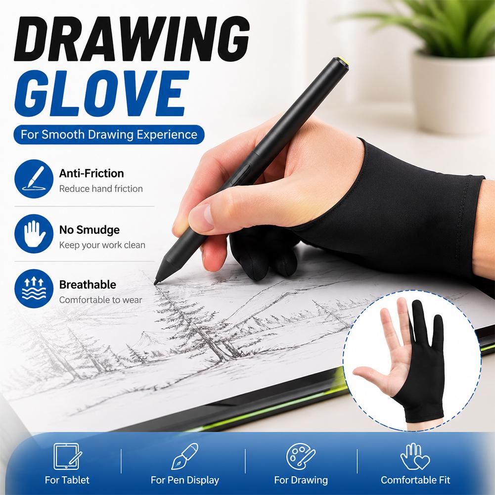 Drawing Glove Artist - Guante de Dibujo Antitáctil, Guante Transpirable